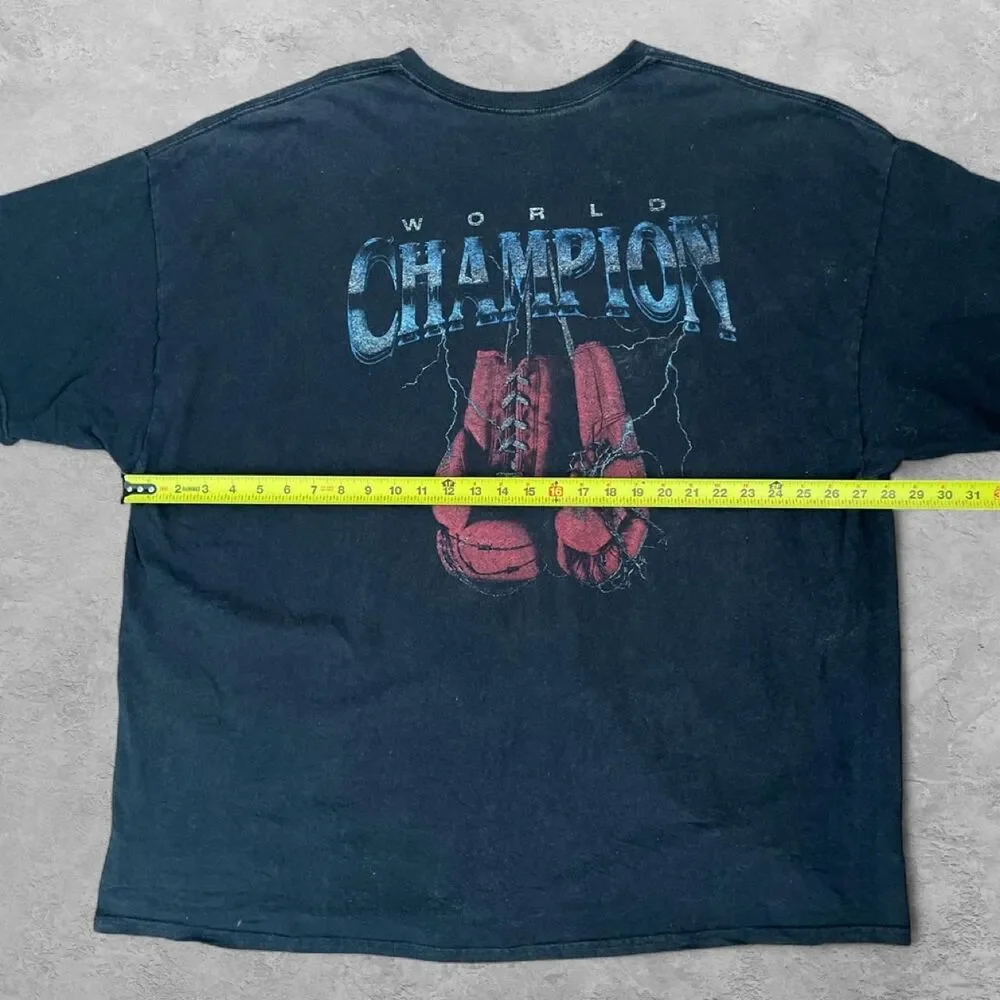Vintage Mike Tyson T-Shirt Black Mens XXXL Goat Crew Double Sided